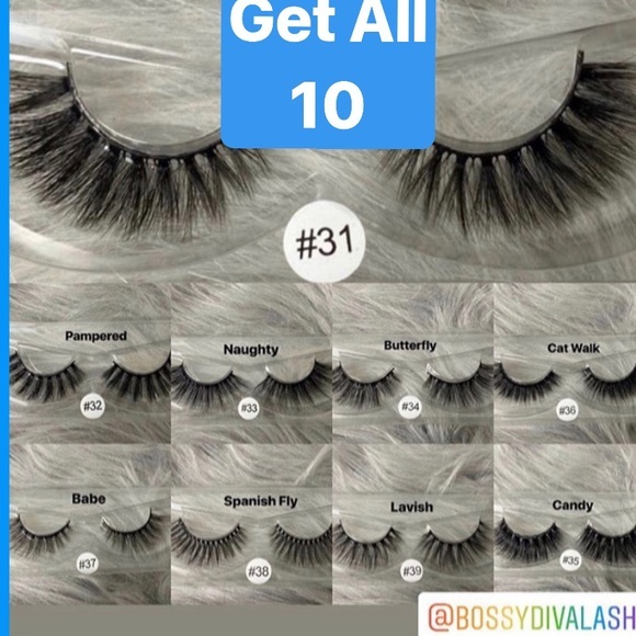 10 Pairs Mink Eyelahes